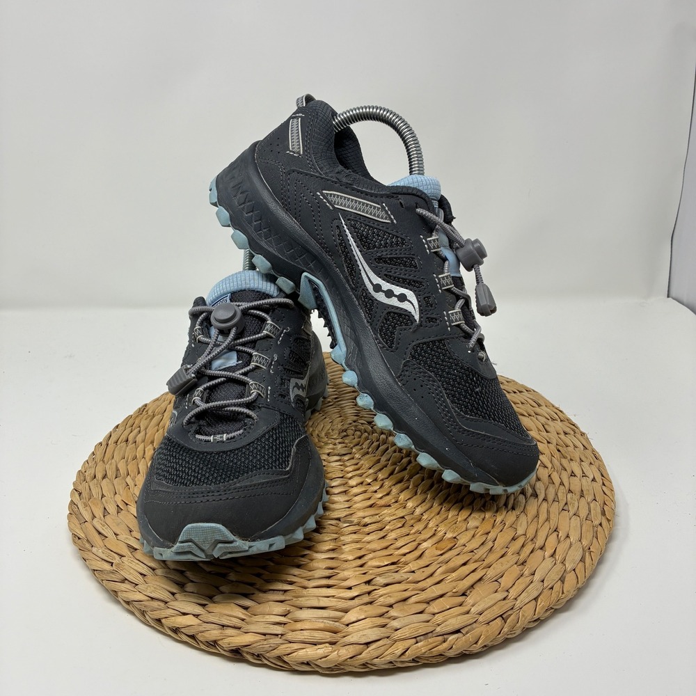Saucony Excursion TR11 Trail Running Shoes Womens SZ 8 Grey Blue Rugged Sneakers - Picture 2 of 8